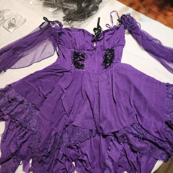 Dolls Kill Purple Fairy Elf Costume - Picture 1 of 6
